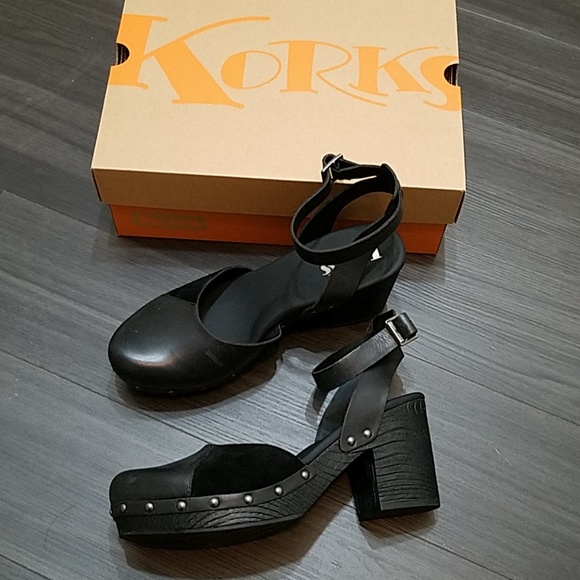 korks meru platform clog
